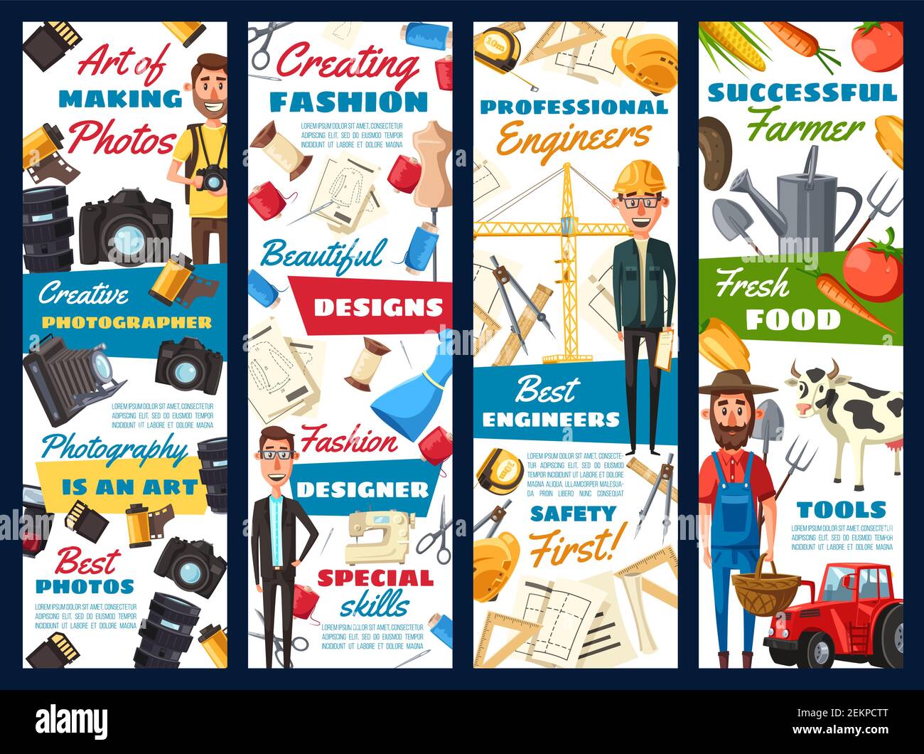 Building and construction engineer, fashion designer or dressmaker