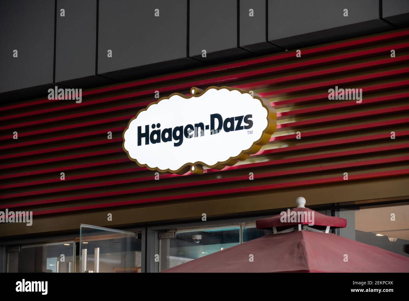 American Ice Cream Brand Haagen Dazs Logo Seen In Shenzhen Photo By Alex Tai Sopa Images Sipa Usa Stock Photo Alamy