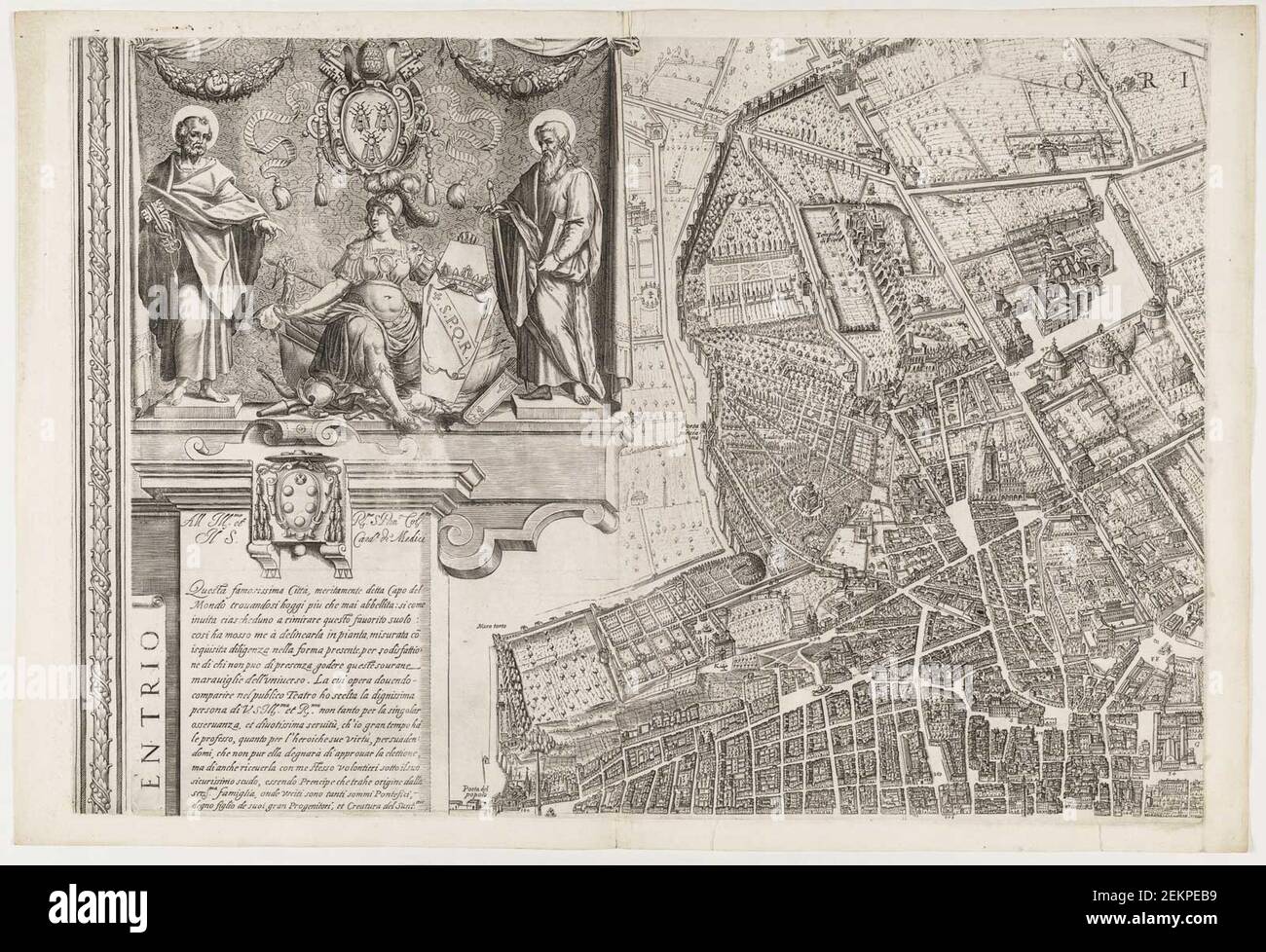 Matthäus Greuter (15661638); , Map of Rome with the seven pilgrim churches. Overste left part Matthäus Greuter (15661638); , Map of Rome with the seven pilgrim churches. Overste left part