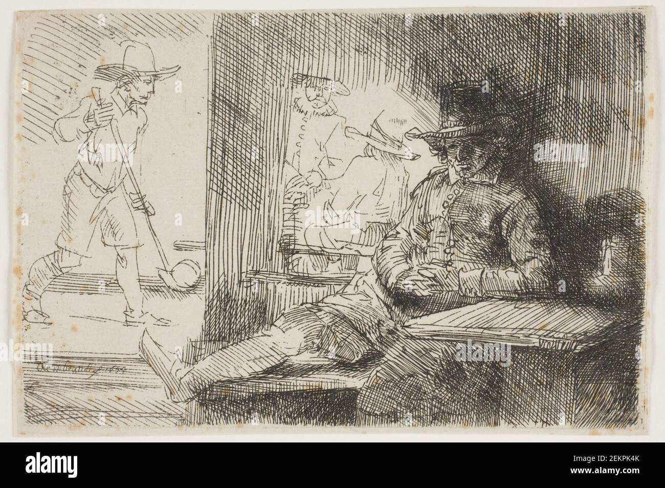 Rembrandt van Rijn (1606-1669), Golf Spindles, 1654 Stock Photo