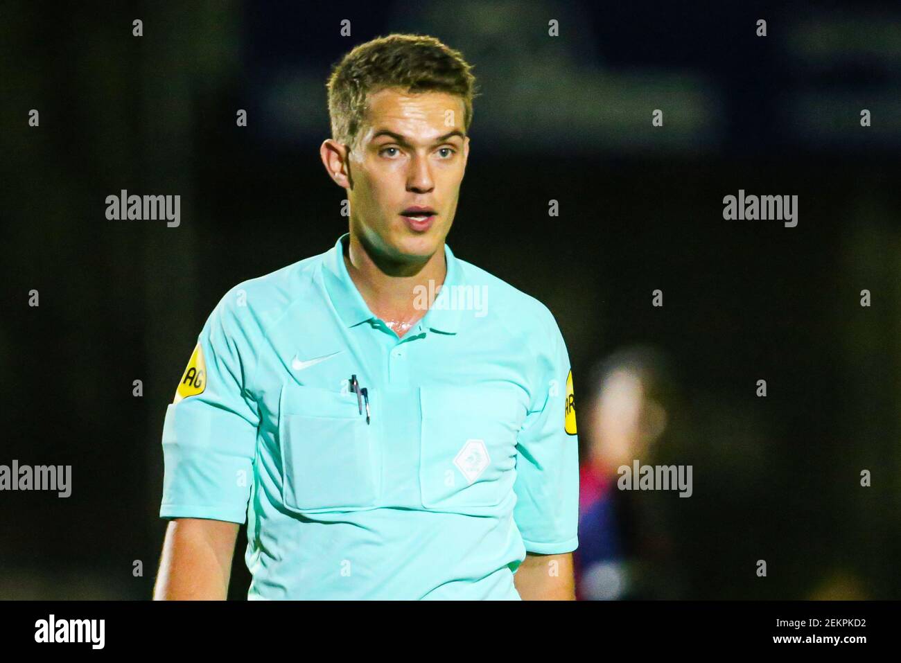 Maassluis, 6-10-2020, Sportpark Dijkpolder, Dutch TOTO KNVB Beker  2020/2021, Excelsior Maassluis - Ter Leede,Scheidsrechter Mike de Bruijn  (Photo by Pro Shots/Sipa USA Stock Photo - Alamy