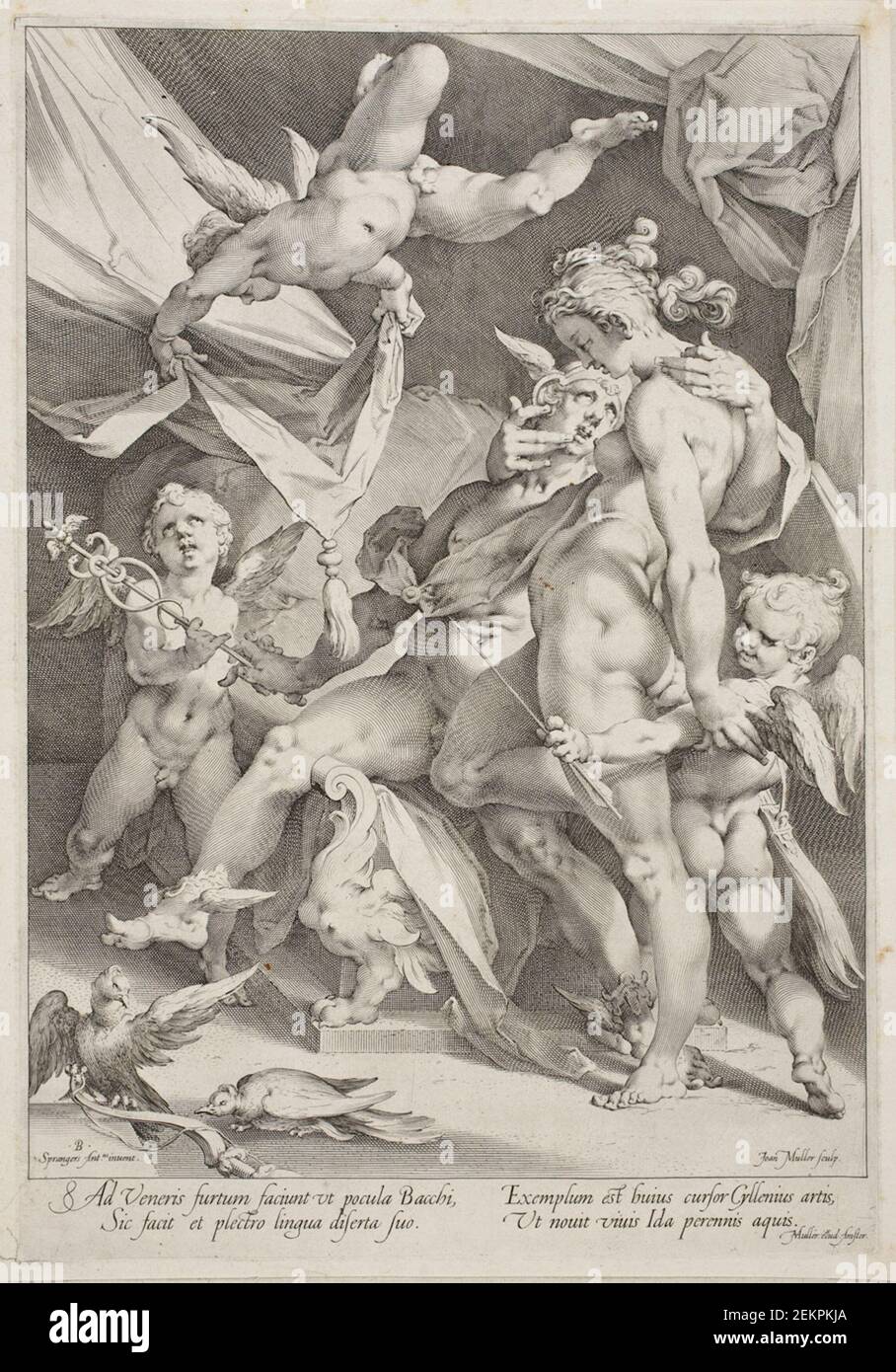 Jan Harmensz. Muller (1571-1628); Bartholomeus rampers (1546-1611), Venus and Mercury, About 1600 Stock Photo
