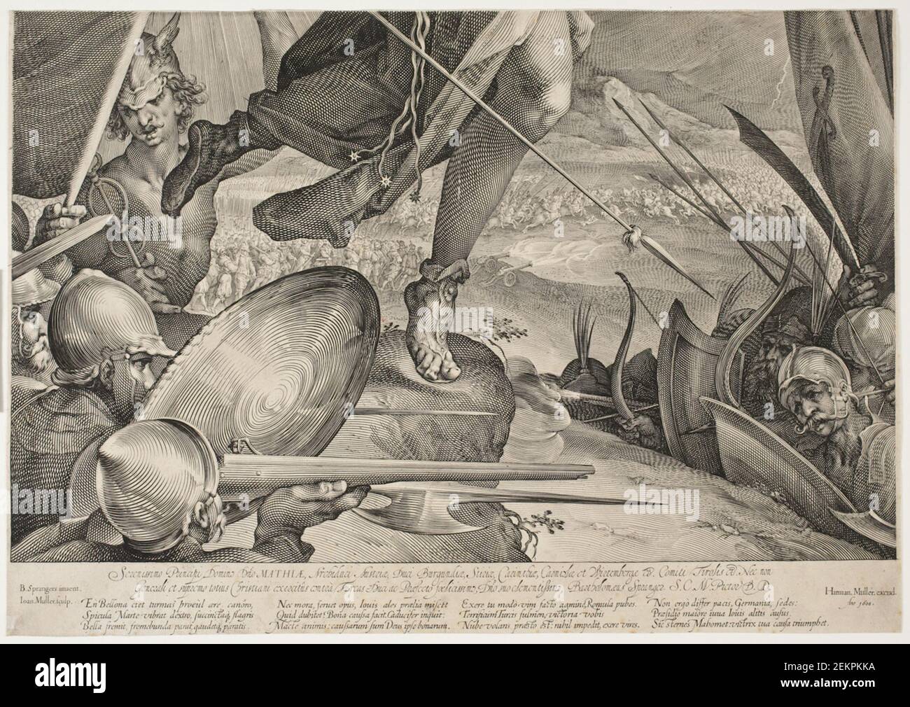 Jan Harmensz. Muller (1571-1628), Bellona comes the Emperor to Help, 1600 Stock Photo