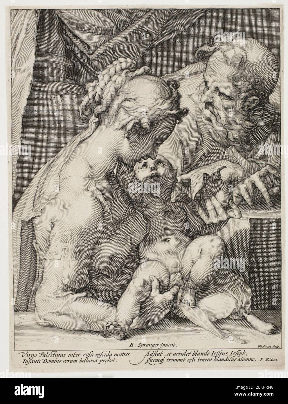 Hendrick Goltzius (1558-1617); Bartholomeus Spranger (1546-1611), Holy Family, About 1589 Stock Photo