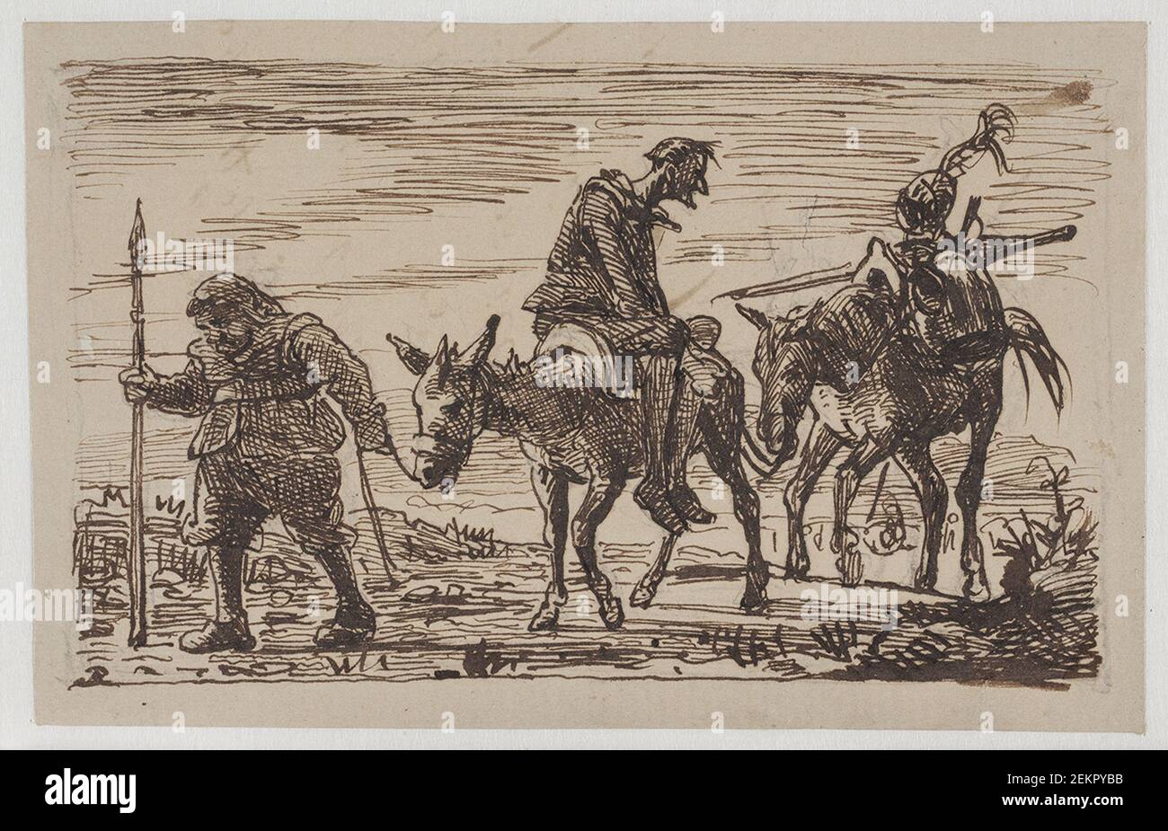 Wilhelm Marstrand (1810-1873), the pierced Don Quixote Feeder Home, 1810-1873 Stock Photo