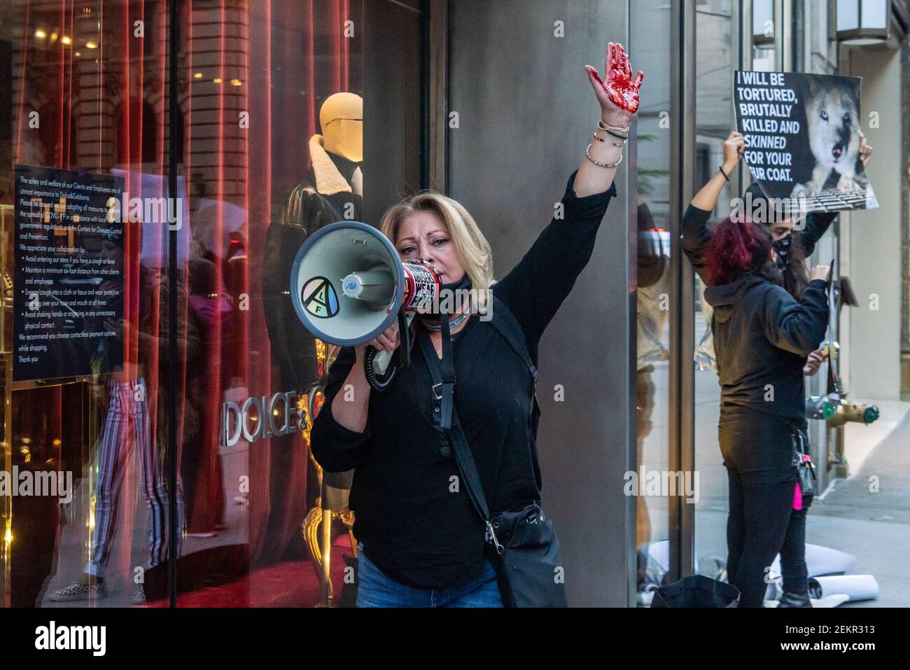 Animal rights activists kick-off fur season with a protest demanding ...