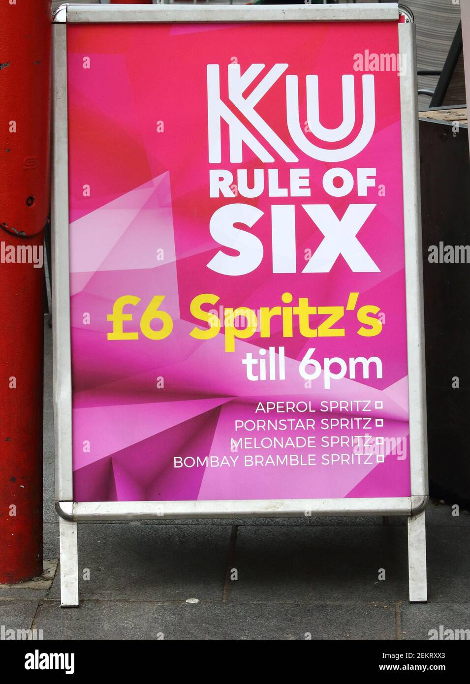 Soho Bar uses the Government Rule of Six slogan to promote