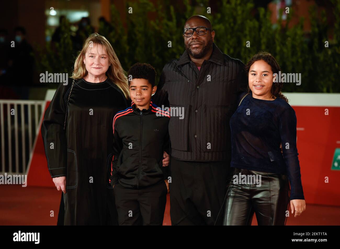 British director Steve McQueen with his wife Bianca Stigter and his
