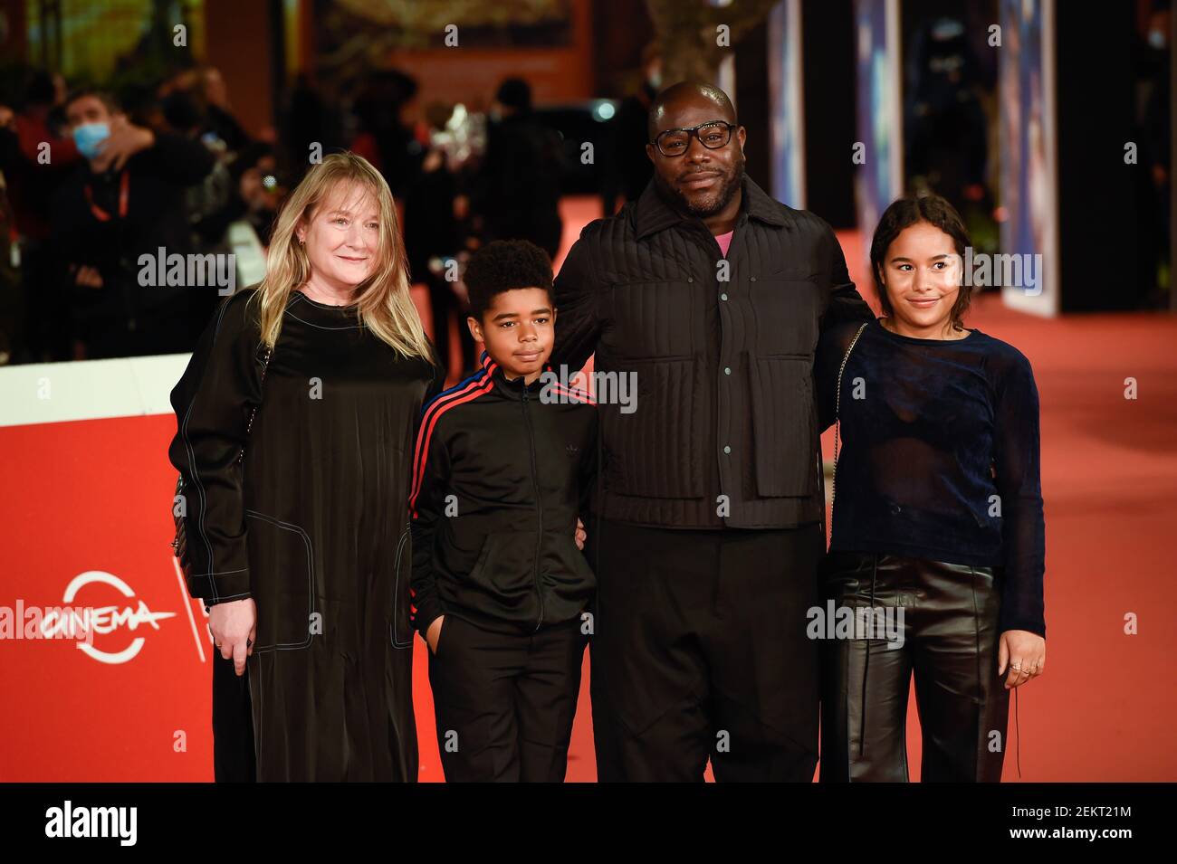 British director Steve McQueen with his wife Bianca Stigter and his