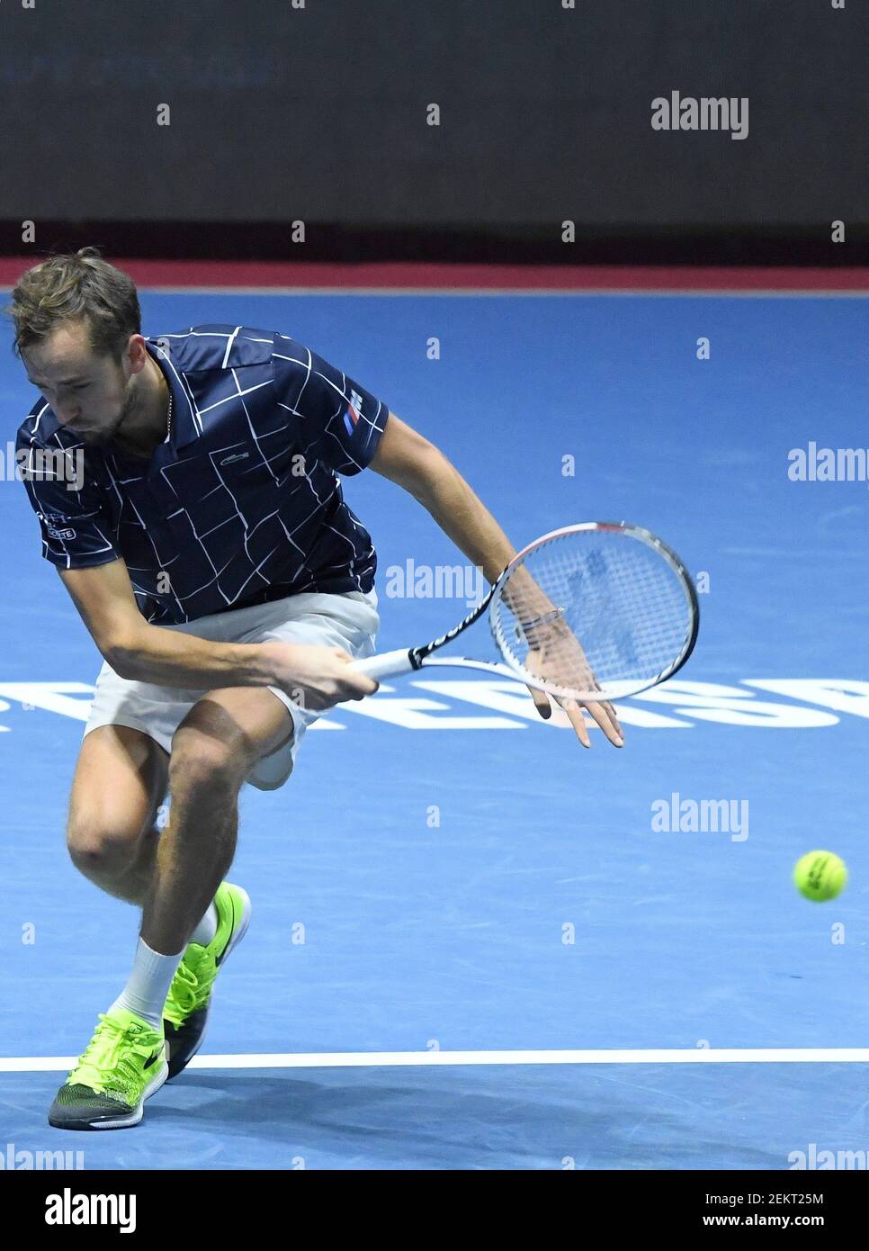 Xxv International Tennis Tournament Atp St Petersburg Open 2020 At The Sports Complex Sibur Arena Russian Tennis Player Daniil Medvedev During A Match With American Tennis Player Reilly Opelka October 16 2020