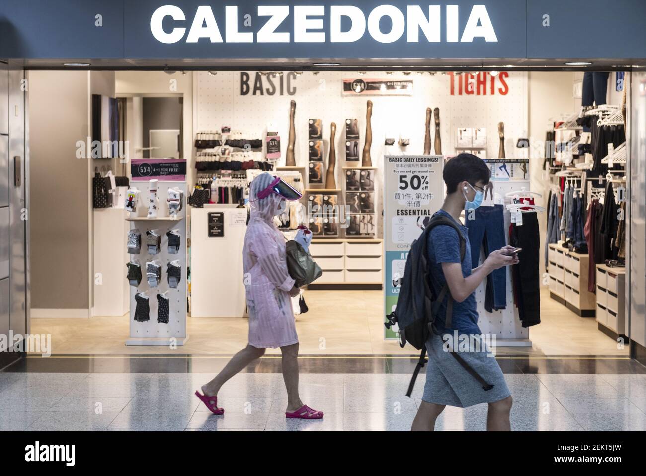 Italian fashion brand store Calzedonia in Hong Kong. (Photo by Budrul  Chukrut / SOPA Images/Sipa USA Stock Photo - Alamy