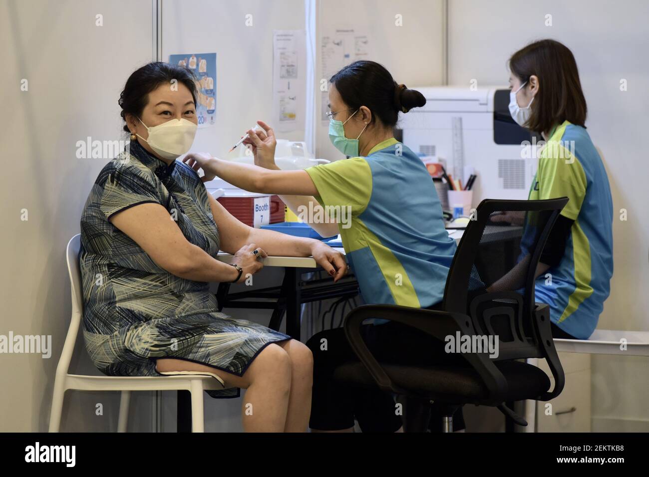Hongkong China 22nd Feb 2021 The Members Of The Executive Council And Legislative Council Are Vaccinated