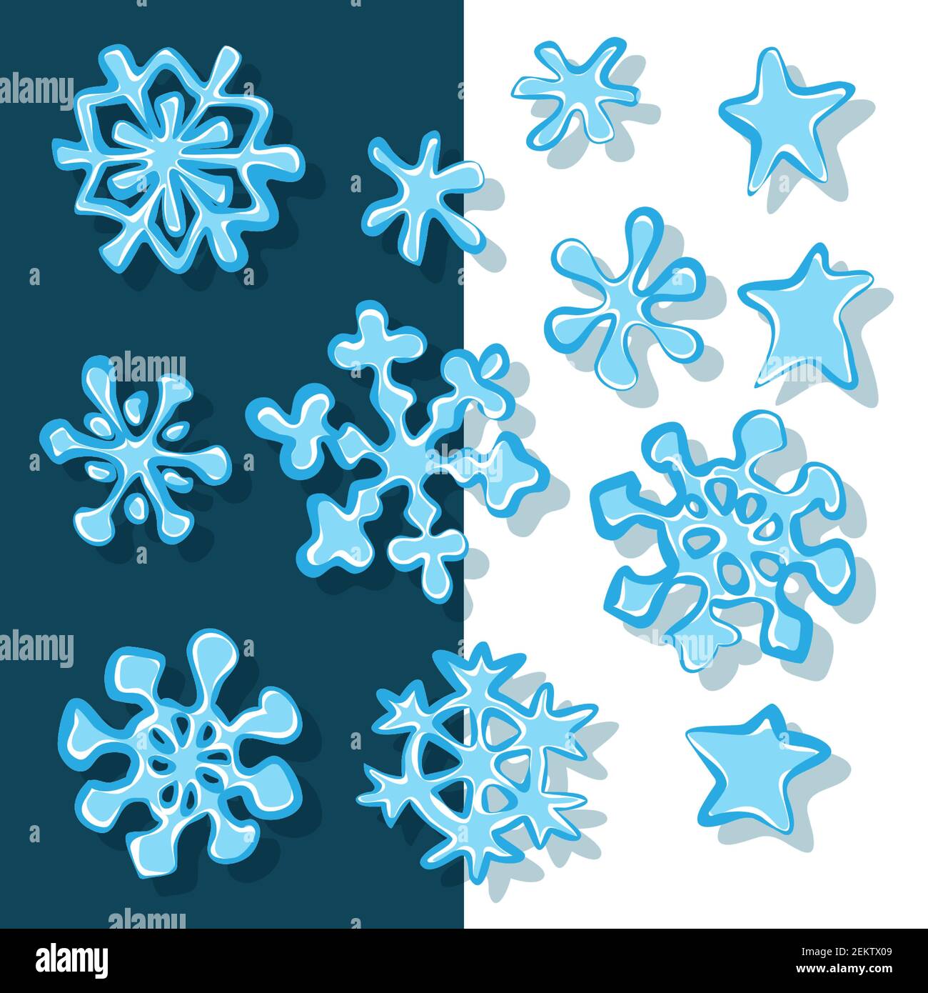 Christmas snowflakes on colorful background. Vector illustration Stock ...