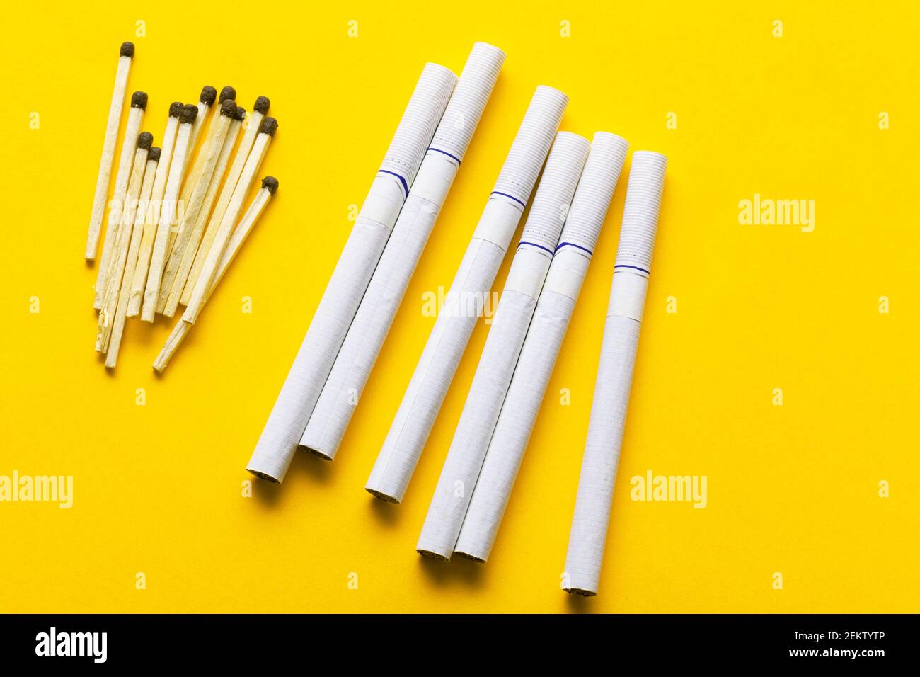Matches and cigarettes . Bad habits Stock Photo Alamy