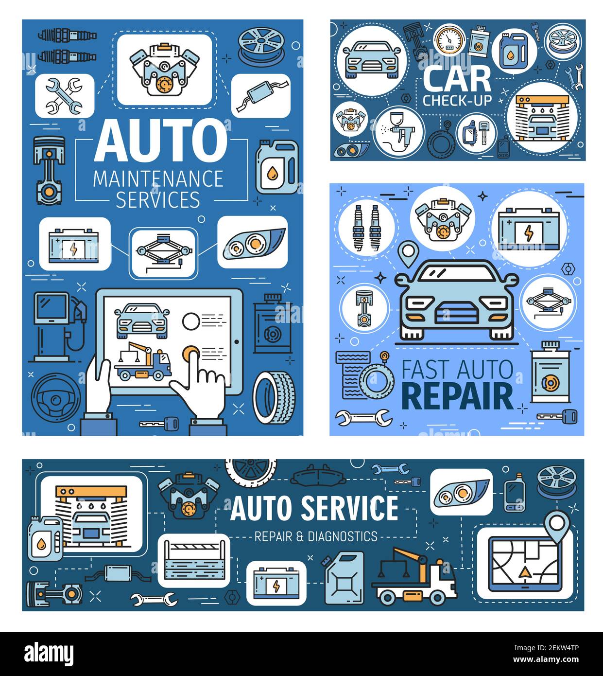Car maintenance service, automobile repair and diagnostics auto center