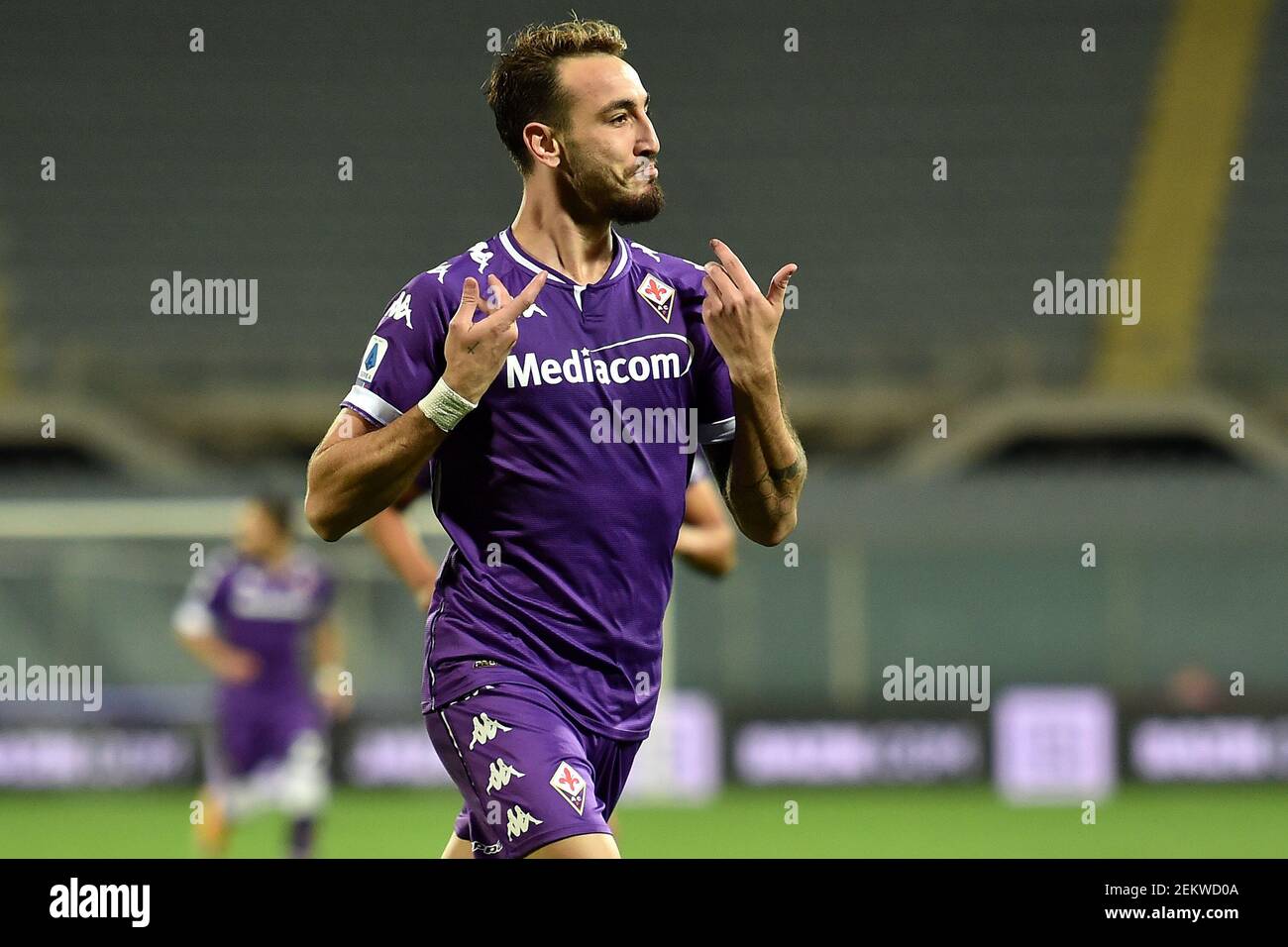 Gaetano Castrovilli of ACF Fiorentina celebrates after scoring the goal of 3 -1 during the Serie A football match between ACF Fiorentina and Udinese  Calcio at Artemio Franchi stadium in Firenze (Italy), October