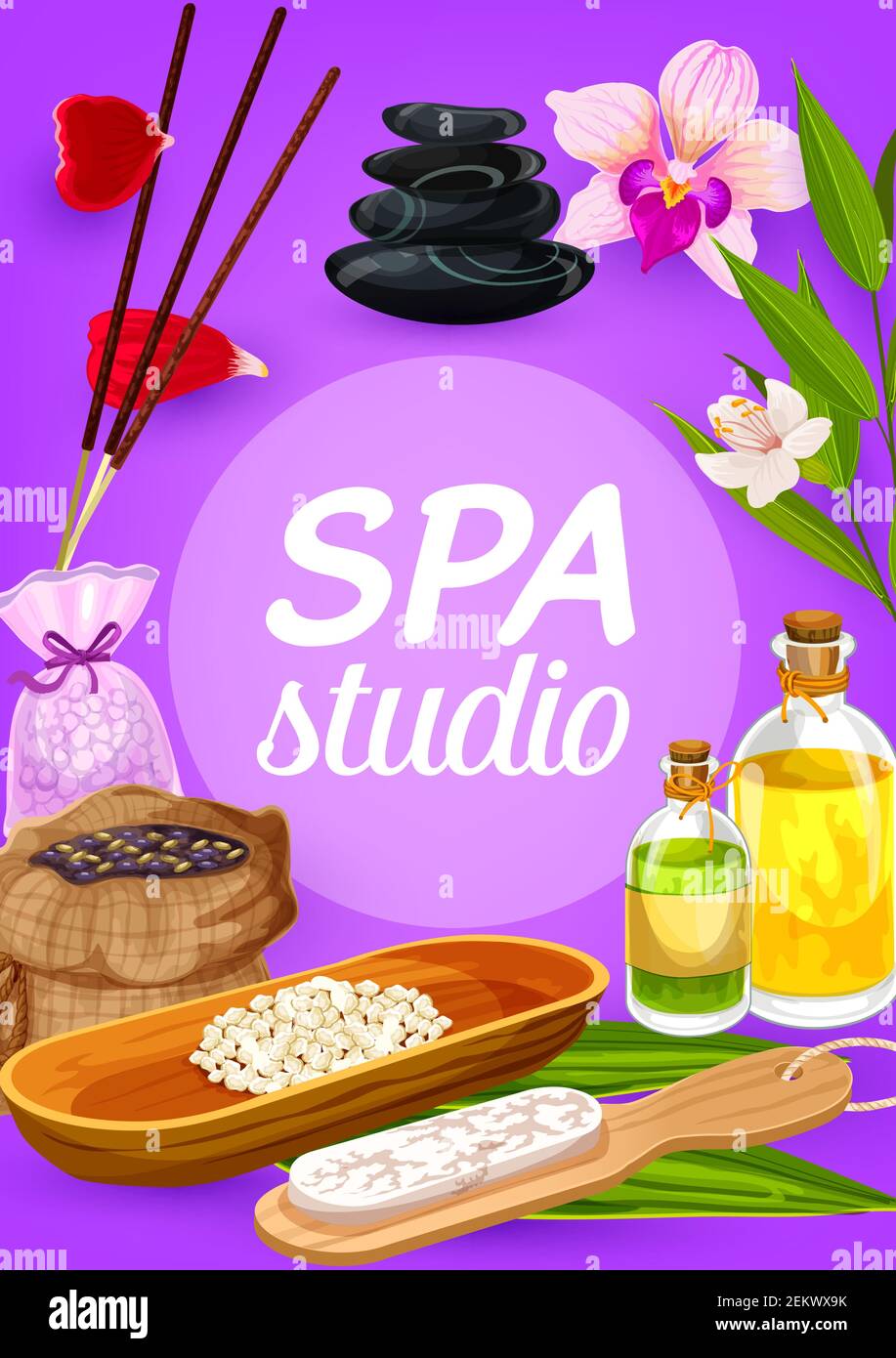 Scrub bath flower Stock Vector Images Alamy