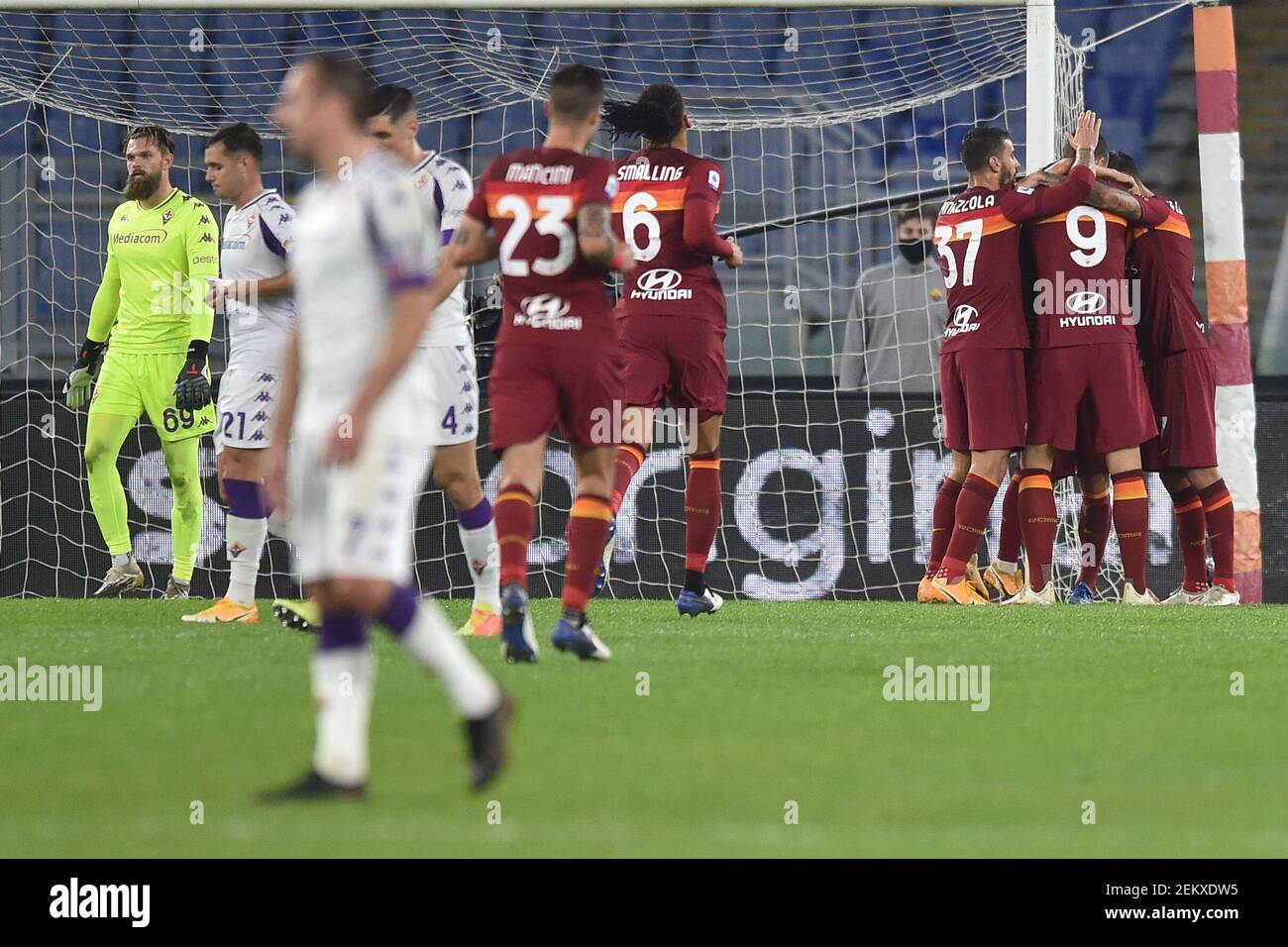 Pedro Roma Pedro Rodriguez of Roma Celebrates after scoring the 2-0 goal during ...