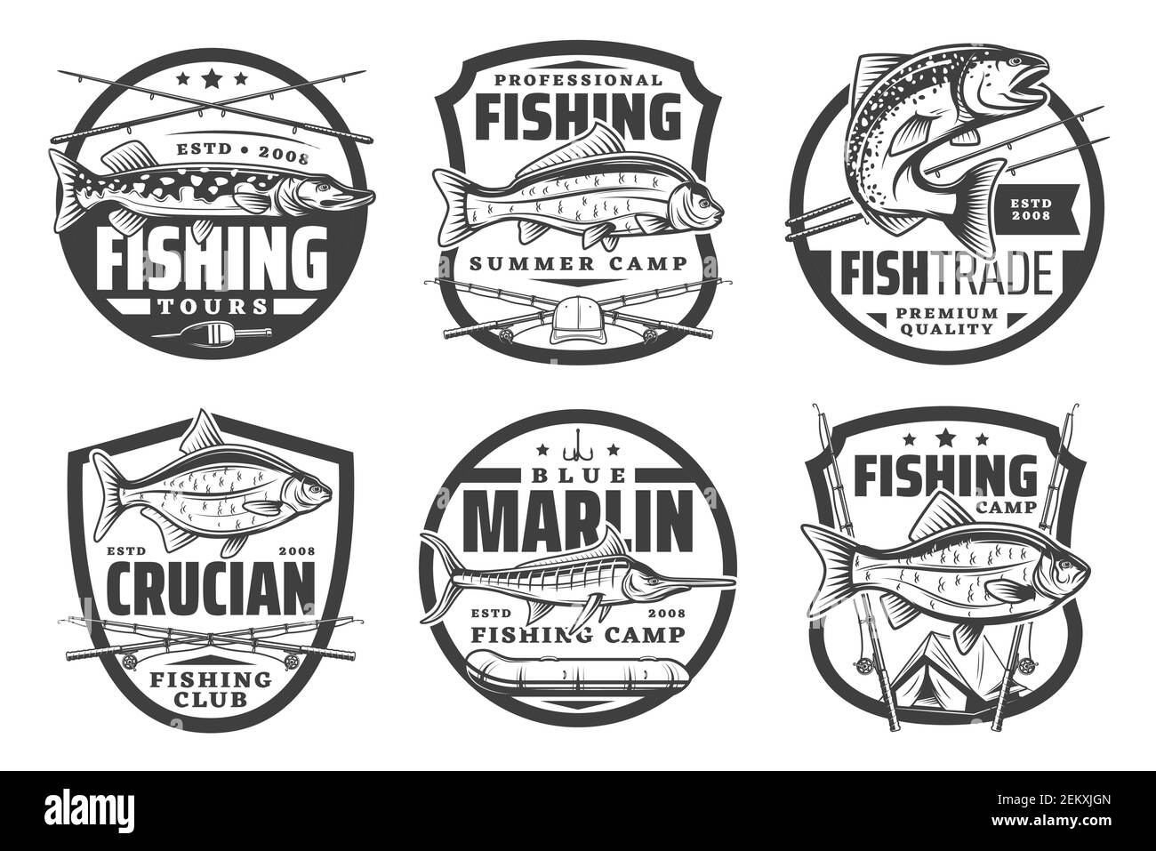 Premium Vector  Marlin fishing club vintage concept