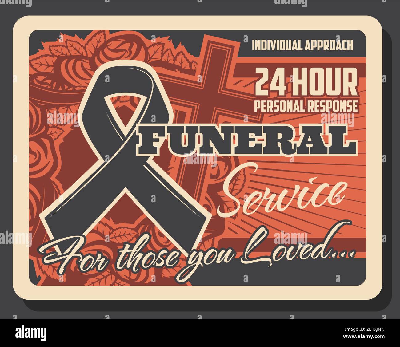 Funeral service, burial ceremony organization agency or company retro