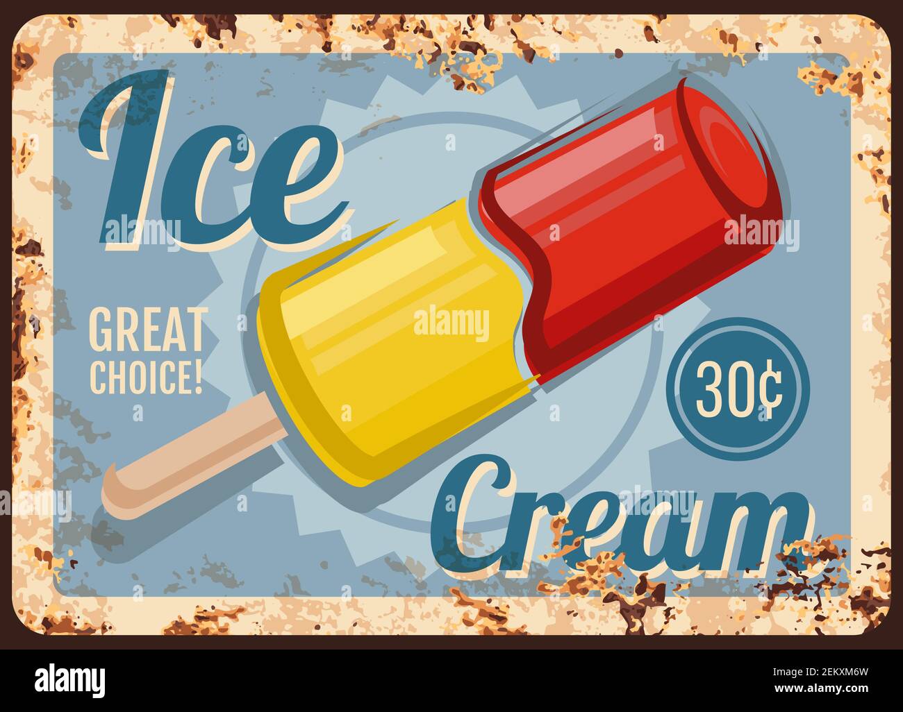 https://c8.alamy.com/comp/2EKXM6W/ice-cream-shop-dessert-rusty-metal-plate-frozen-juice-or-sorbet-popsicle-on-wooden-stick-vector-gelateria-or-cafe-dessert-vintage-banner-with-retro-2EKXM6W.jpg