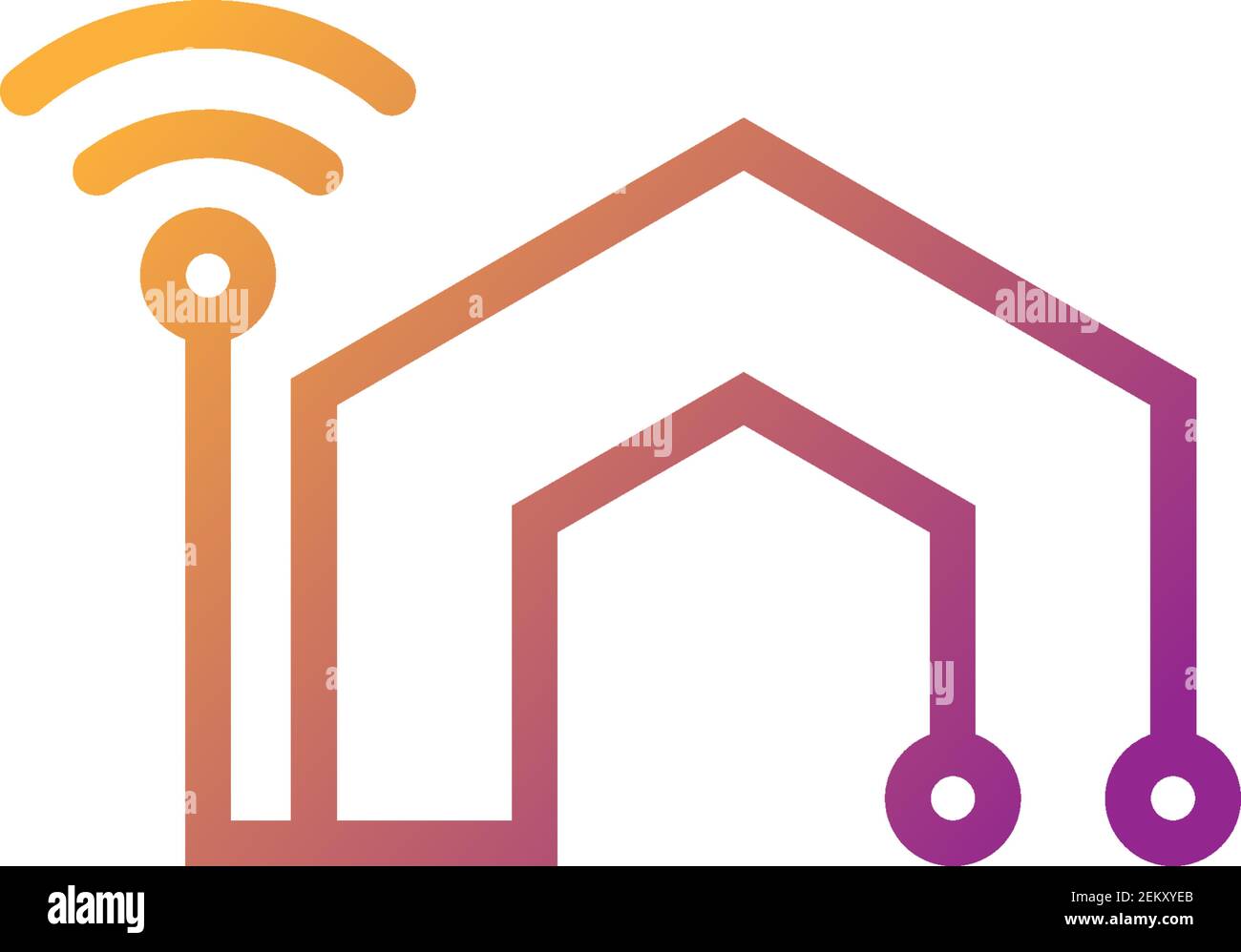 Smart Home logo icon design concept illustration Stock Vector