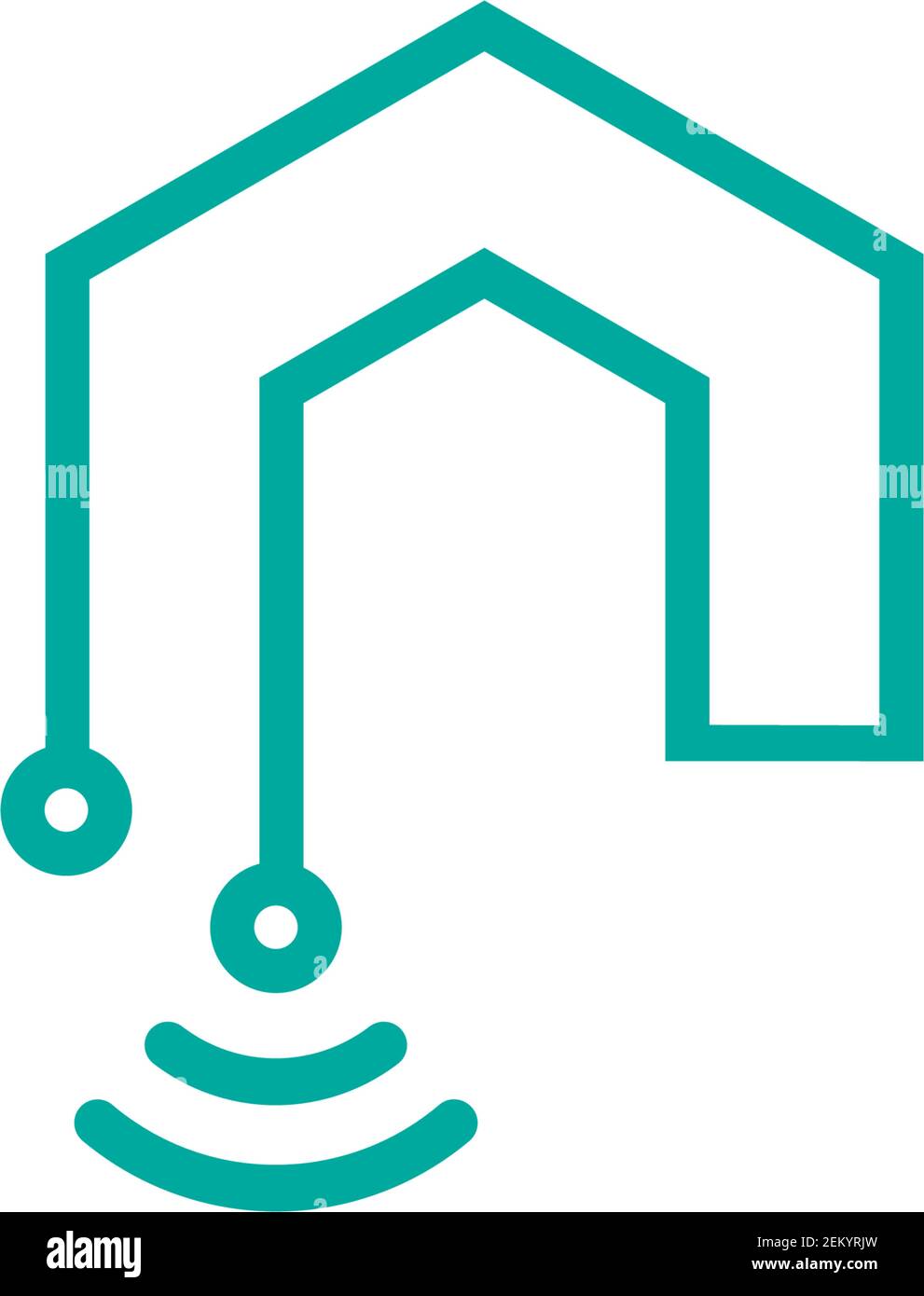 Smart Home logo icon design concept illustration Stock Vector