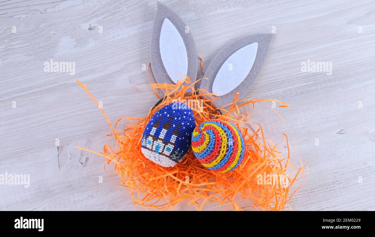bunny ears and Easter colored eggs Easter holiday Stock Photo Alamy bunny ears and Easter colored eggs Easter holiday Stock Photo Alamy