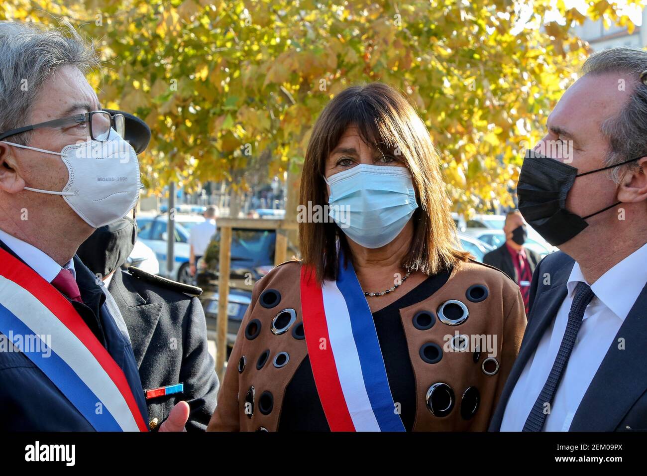 The leader of the party "La France Insoumise (LFI)" Jean-Luc M Stock Photo  - Alamy