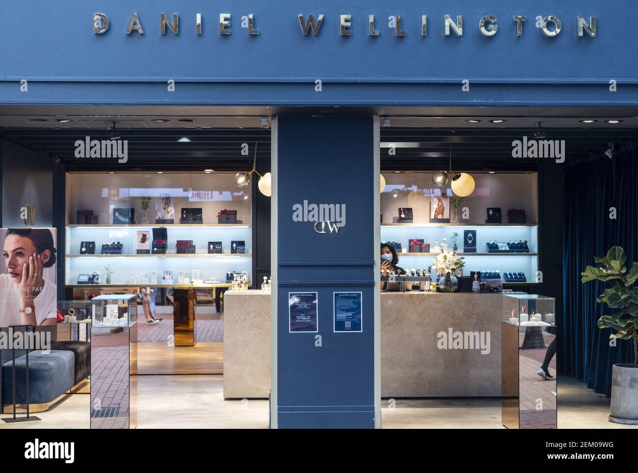 Swedish watchmaker brand Daniel Wellington store seen in Hong Kong. (Photo  by Budrul Chukrut / SOPA Images/Sipa USA Stock Photo - Alamy
