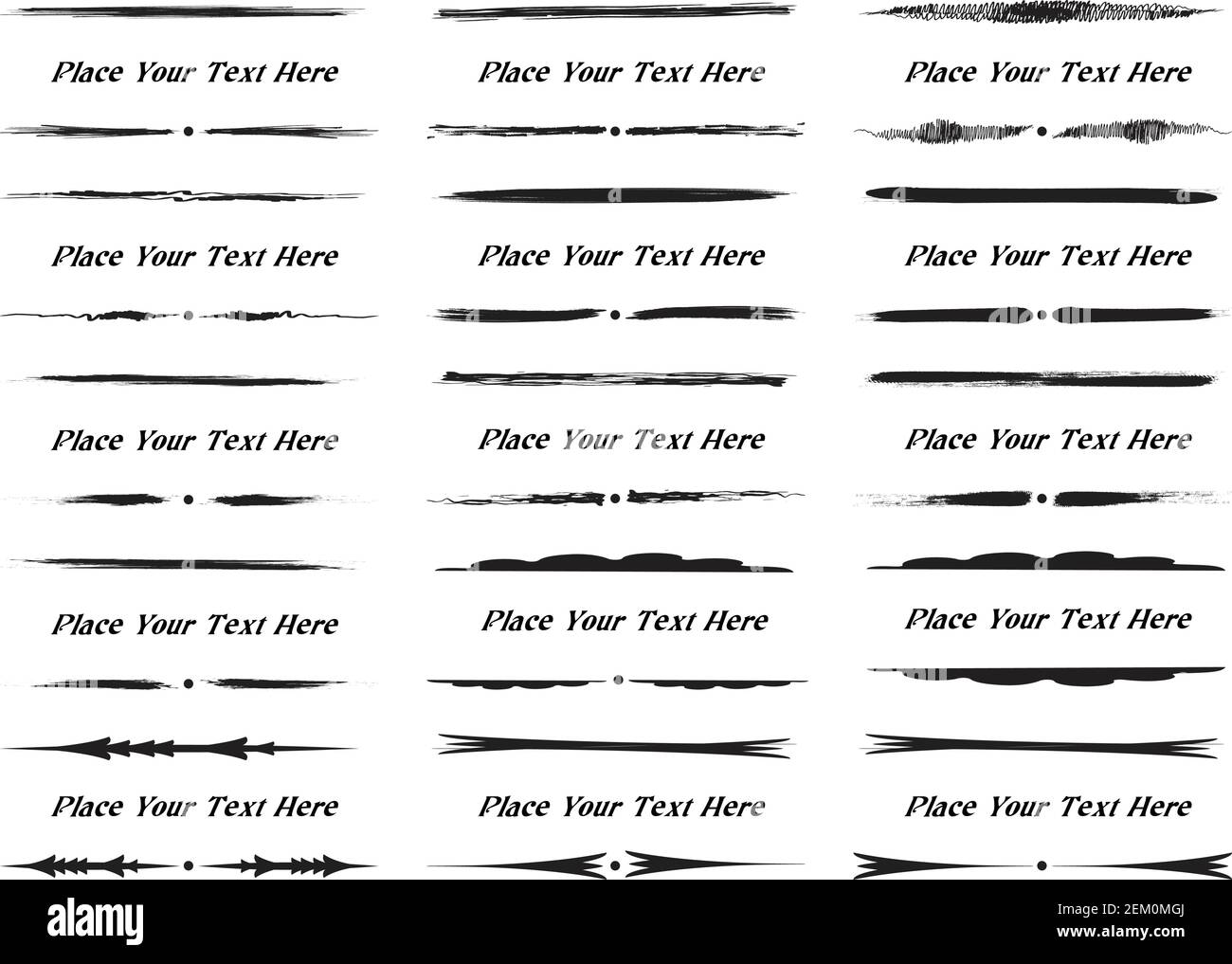 vector set: calligraphic design elements and page decoration Stock Vector