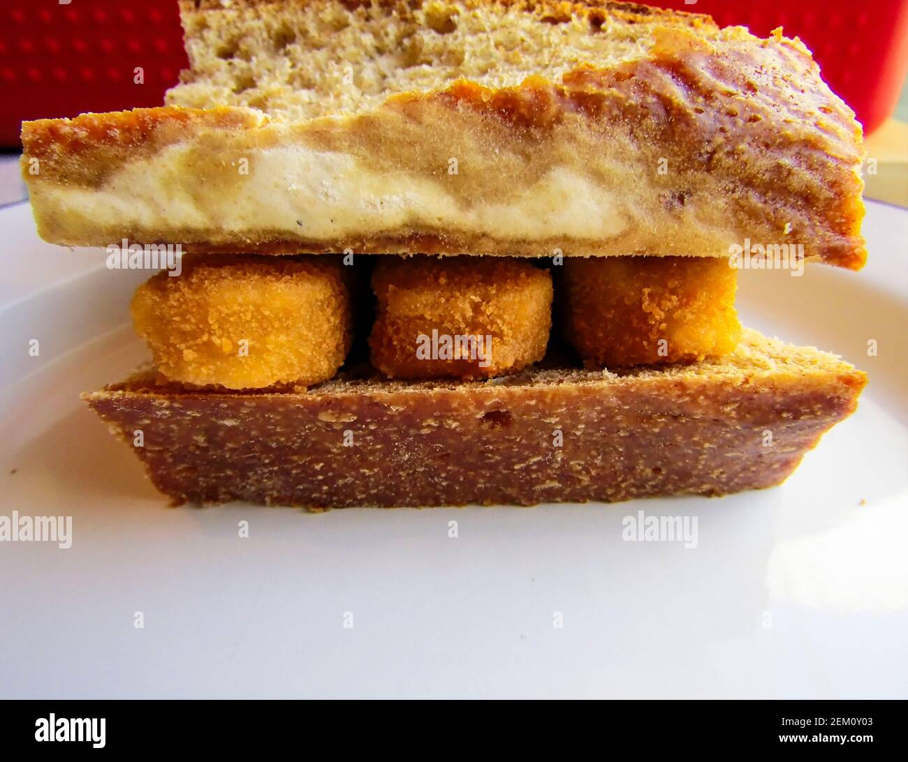 Fish Finger Sandwich Stock Photo Alamy