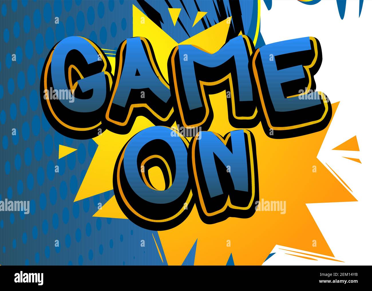 Pc or Console gaming related words, quote on Comic book style background. Poster, banner, template. Cartoon explosion expression. Vector illustrated. Stock Vector
