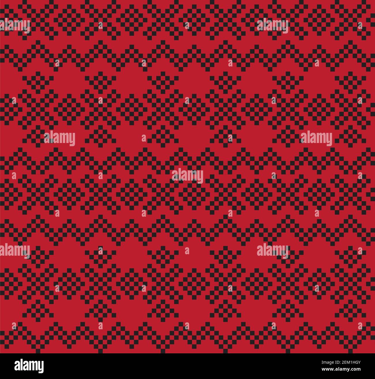 Red Christmas fair isle pattern background for fashion textiles