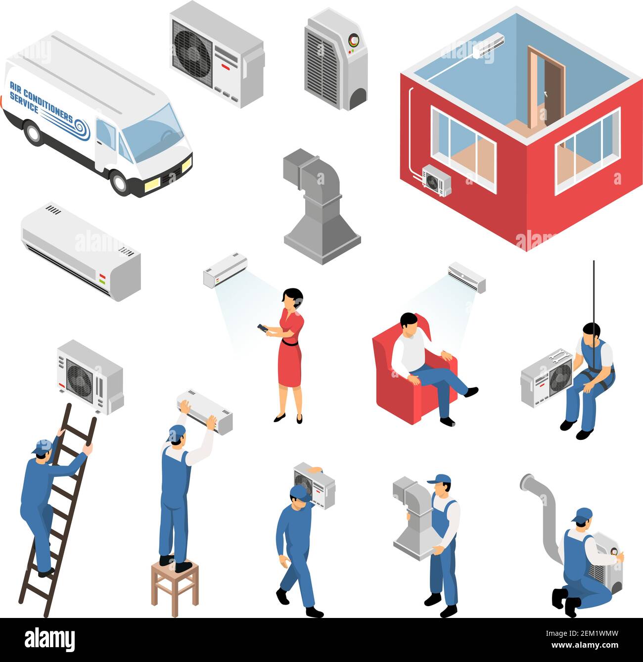 Industrial air conditioners Stock Vector Images Alamy