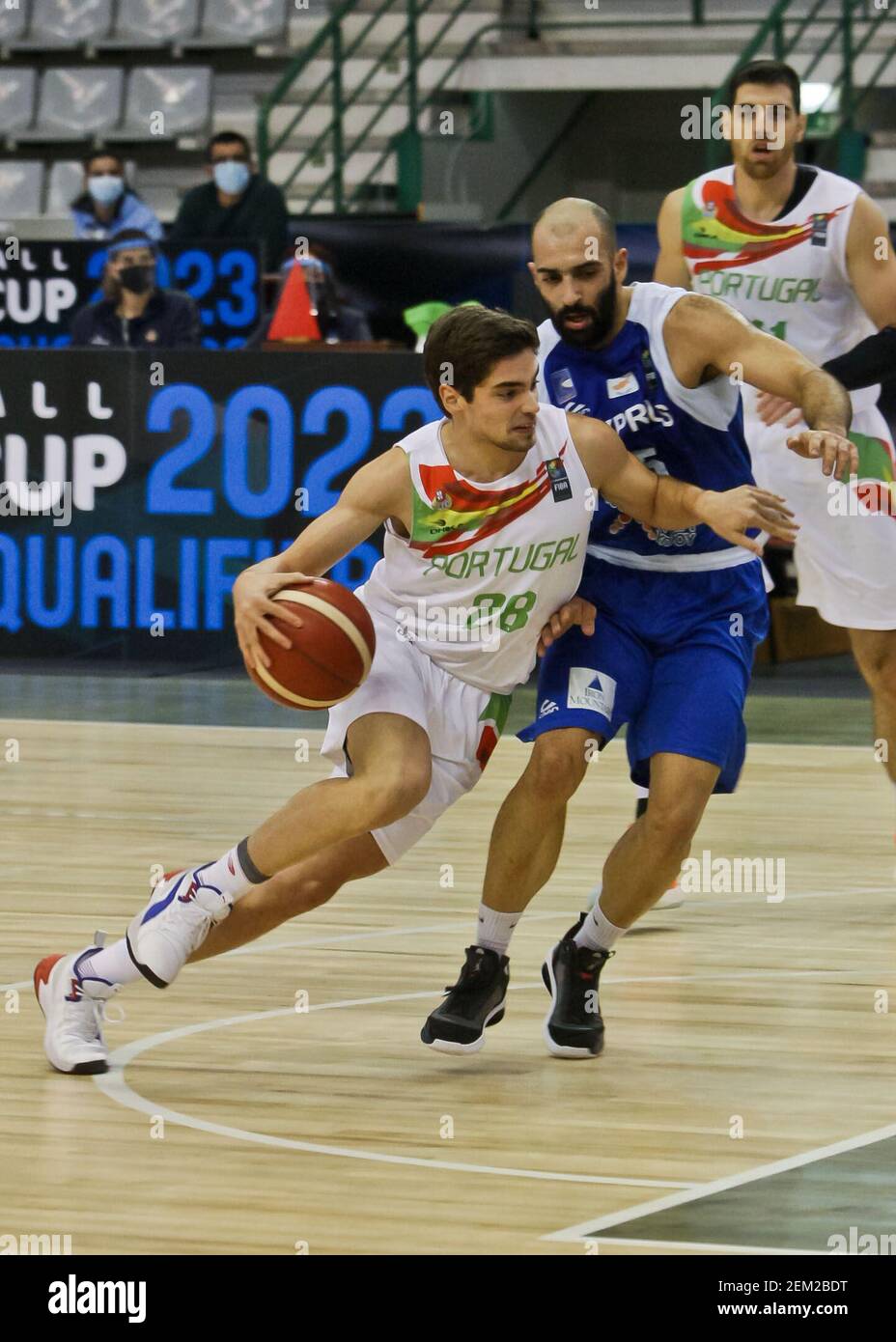 Matosinhos, 11/26/2020 -The Portuguese Basketball Team received this  afternoon the Selection of Cyprus, in the Pavilion of the Sports and  Congress Center of Matosinhos in game counting for the World Basketball  Championship