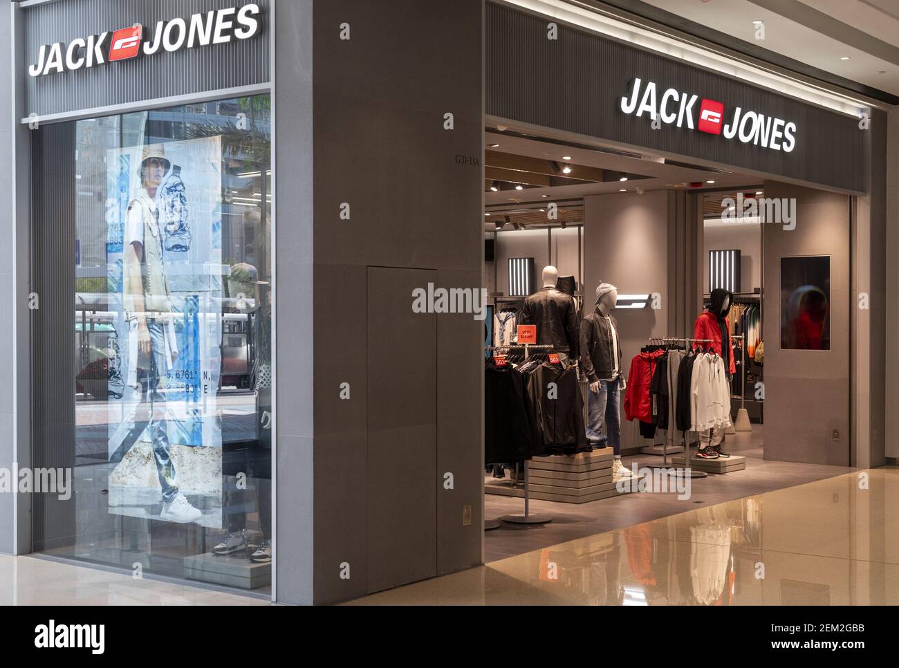 Danish fashion clothing brand Jack Jones store seen in Hong Kong. (Photo by  Budrul Chukrut / SOPA Images/Sipa USA Stock Photo - Alamy