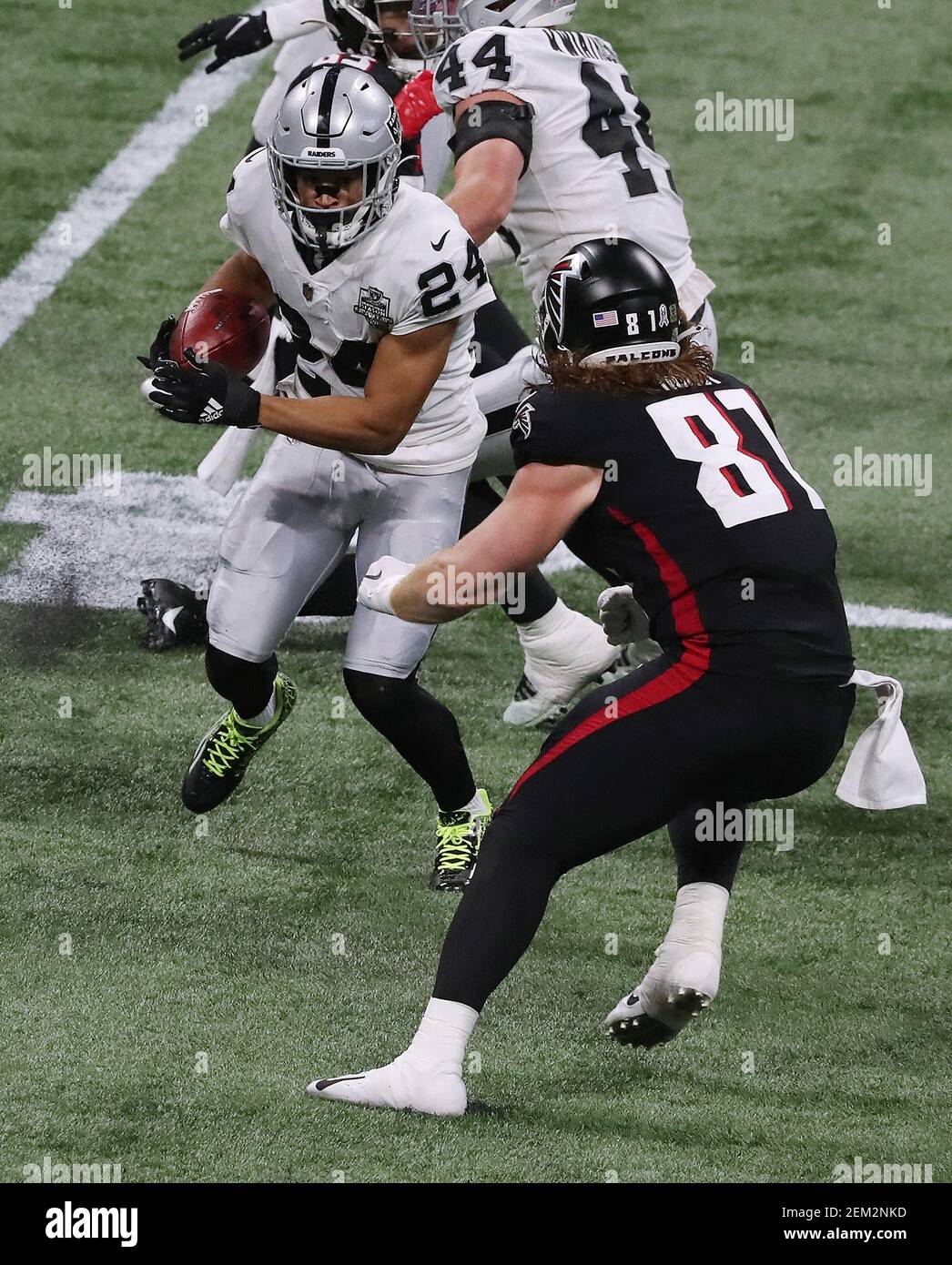 Las Vegas Raiders safety Johnathan Abram (24) during the first half of an  NFL football game against the Denver Broncos, Sunday, Oct 2, 2022, in Las  Vegas. (AP Photo/Rick Scuteri Stock Photo - Alamy