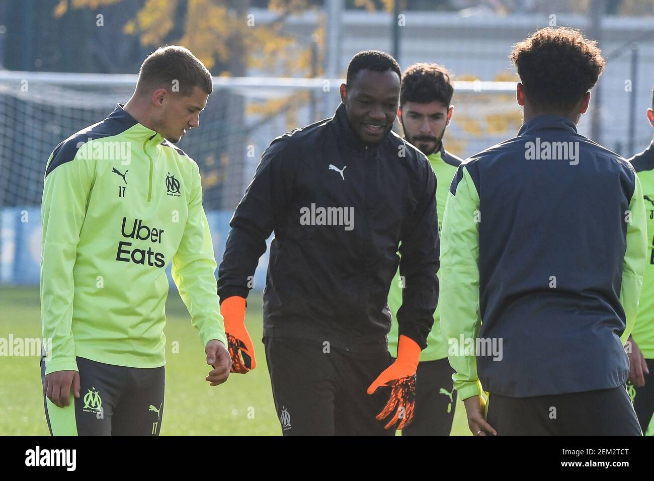 Steve Mandanda training of Olympique de