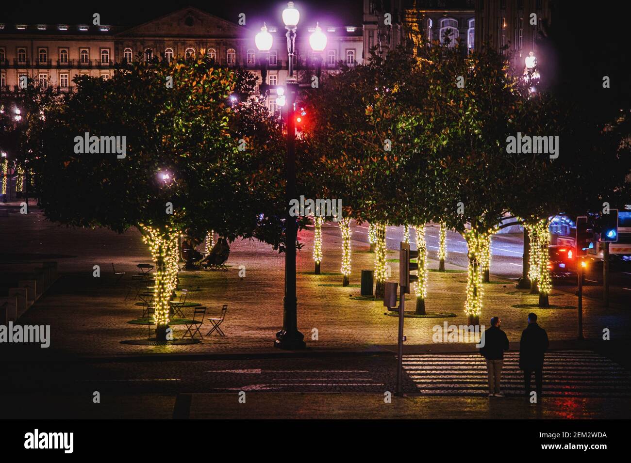 Porto, 11/30/2020 Christmas illuminations Christmas lights in