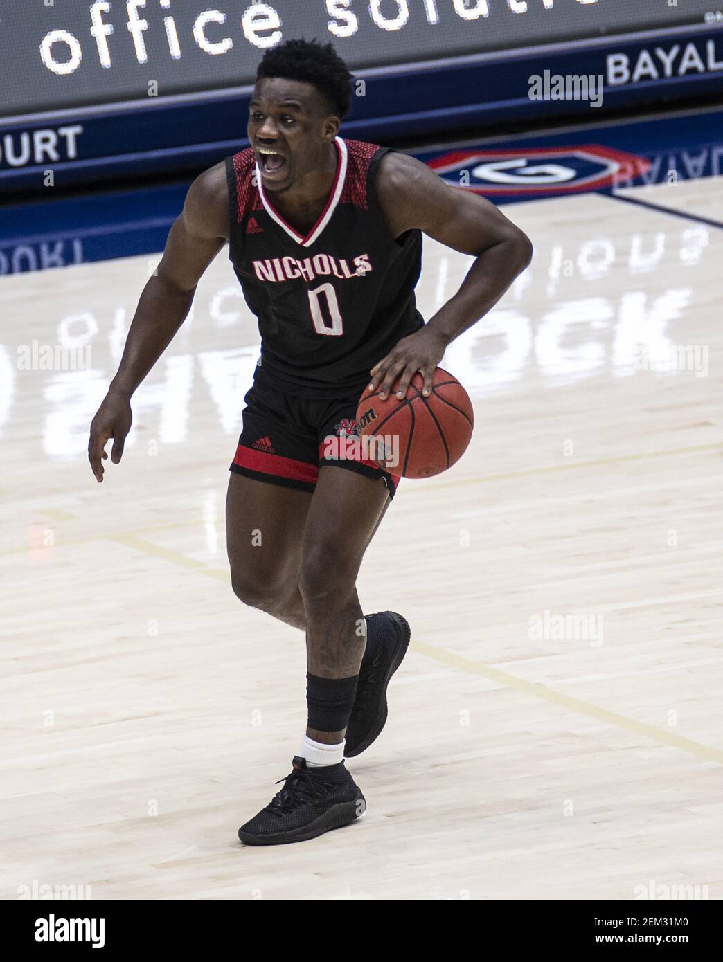 December 01, 2020 Moraga, CA U.S.A. Nicholls State guard 0 Ty Gordon