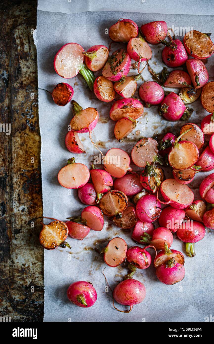 French style butter braised radishes Stock Photo Alamy