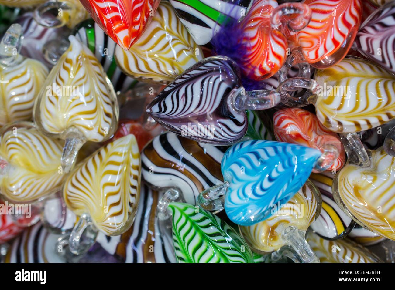 Colorful decorative objects in the shape of a heart Stock Photo Alamy