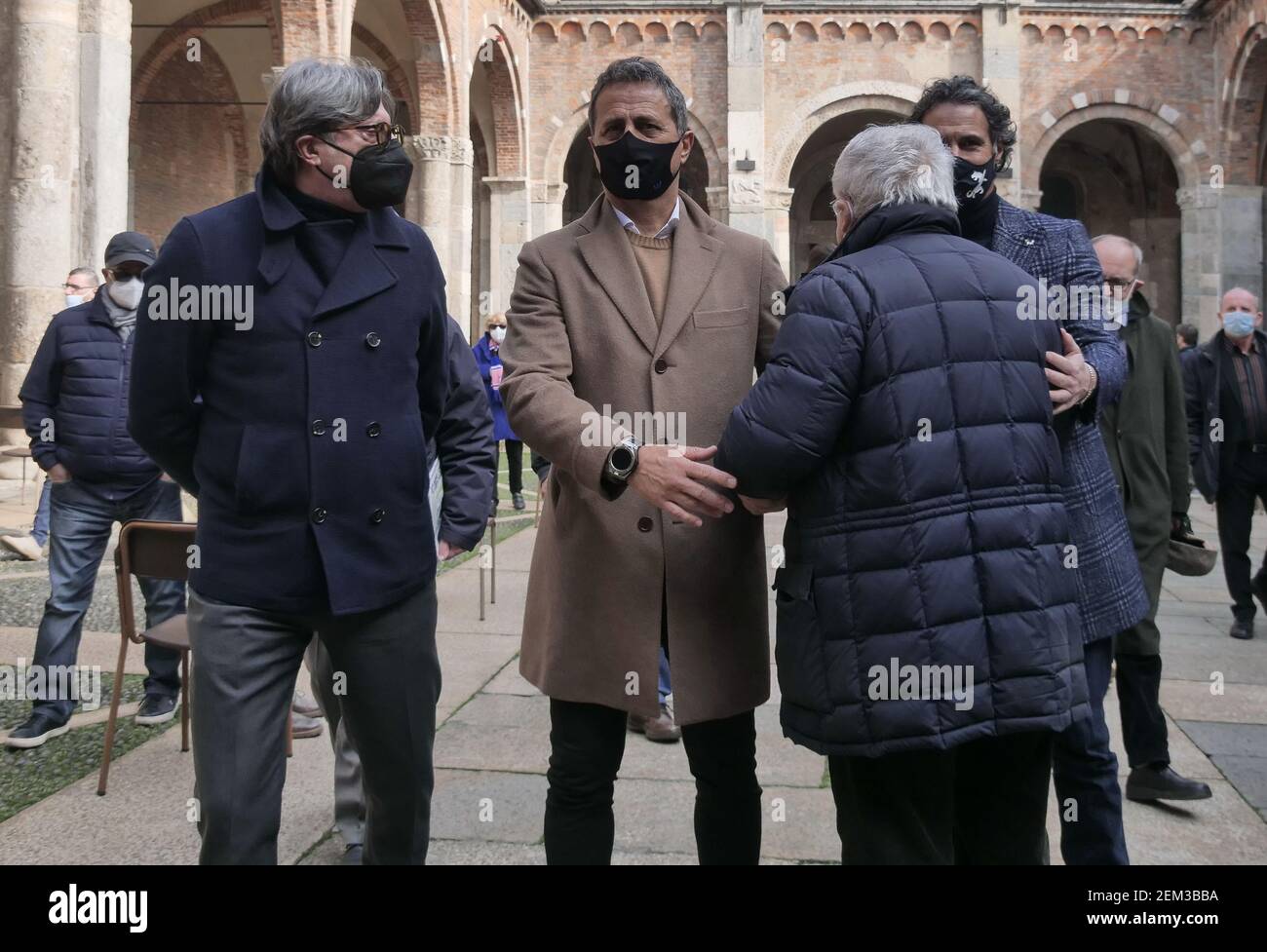 Ex inter soccer player Riccardo Ferri at  Mauro Bellugi funeral in Milan, Lombardy, Italy (Photo by Luca Ponti/Pacific Press) Stock Photo