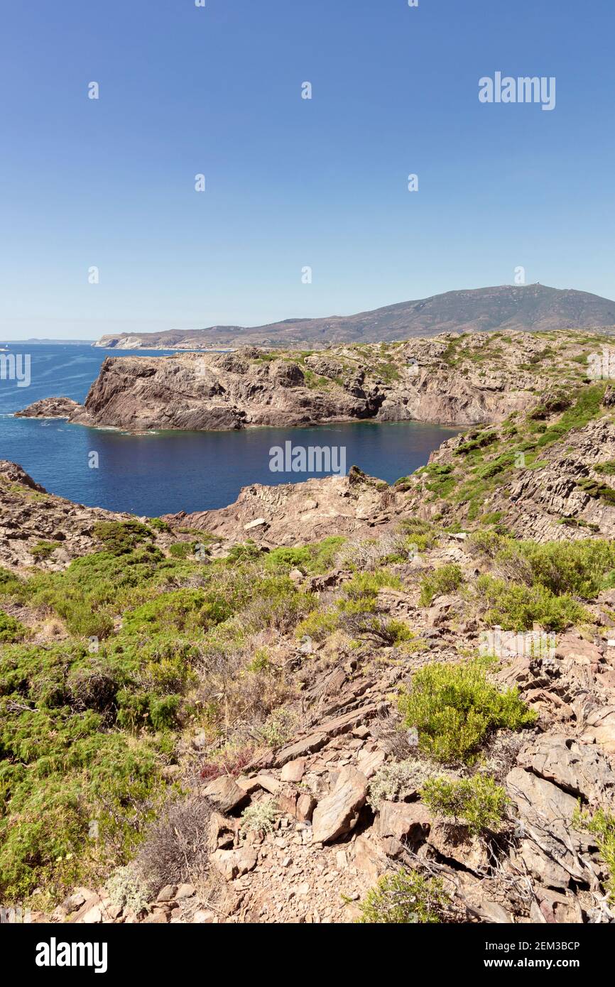 coast of cap of creus in the north of spain in mediterranean sea near cadaques in girona Stock Photo