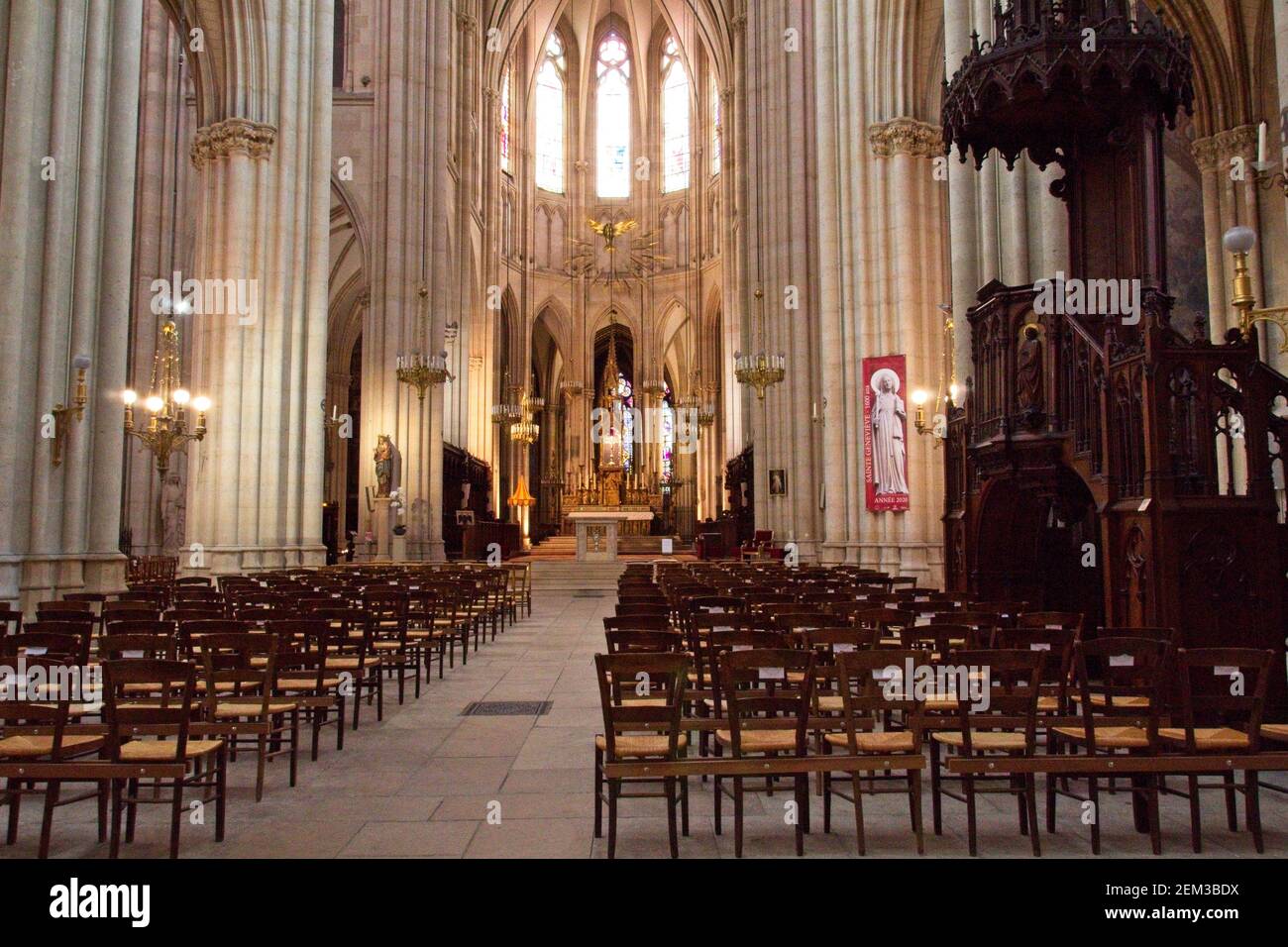 Cathed interior of the cathedral Stock Photo - Alamy