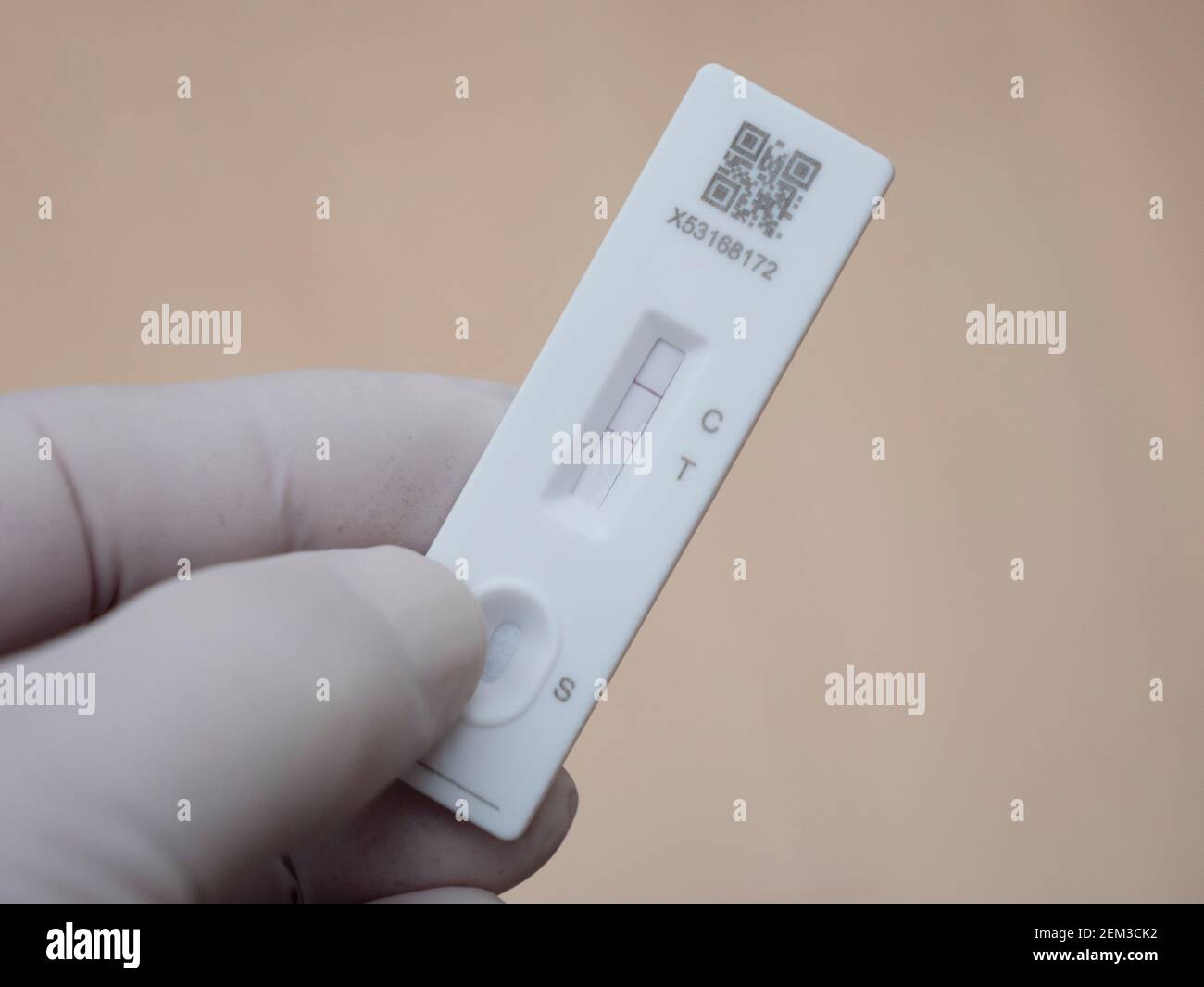 Covid 19 Coronavirus Innova lateral flow quick self test kit showing a