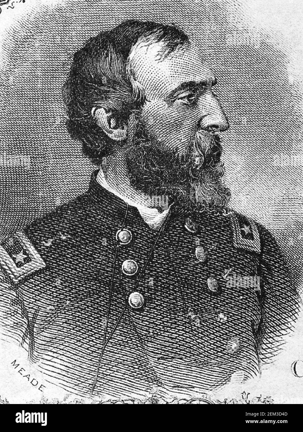 George Meade a portrait from old American money Stock Photo