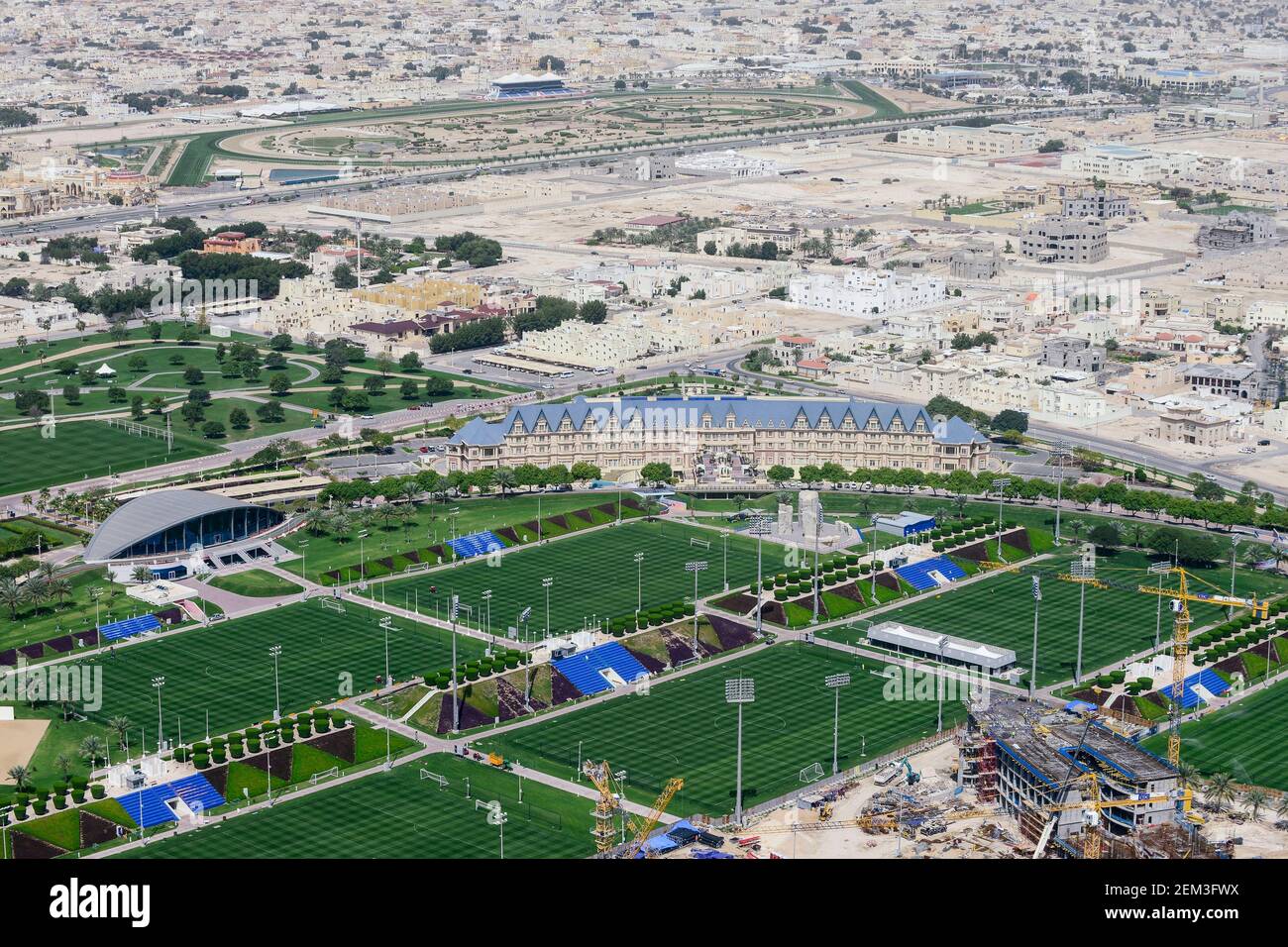 QATAR, Doha, construction site Sportpark Aspire Academy for Sports