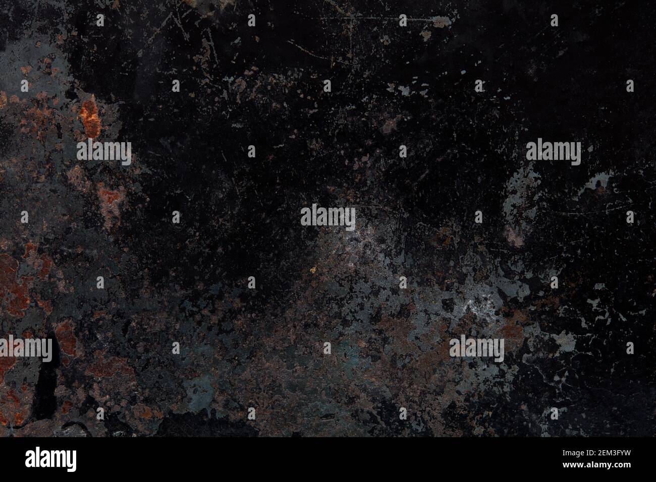 Black, rusty and corroded metal texture background Stock Photo